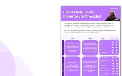 Veterinary Front Desk Tools & Inventory Checklist