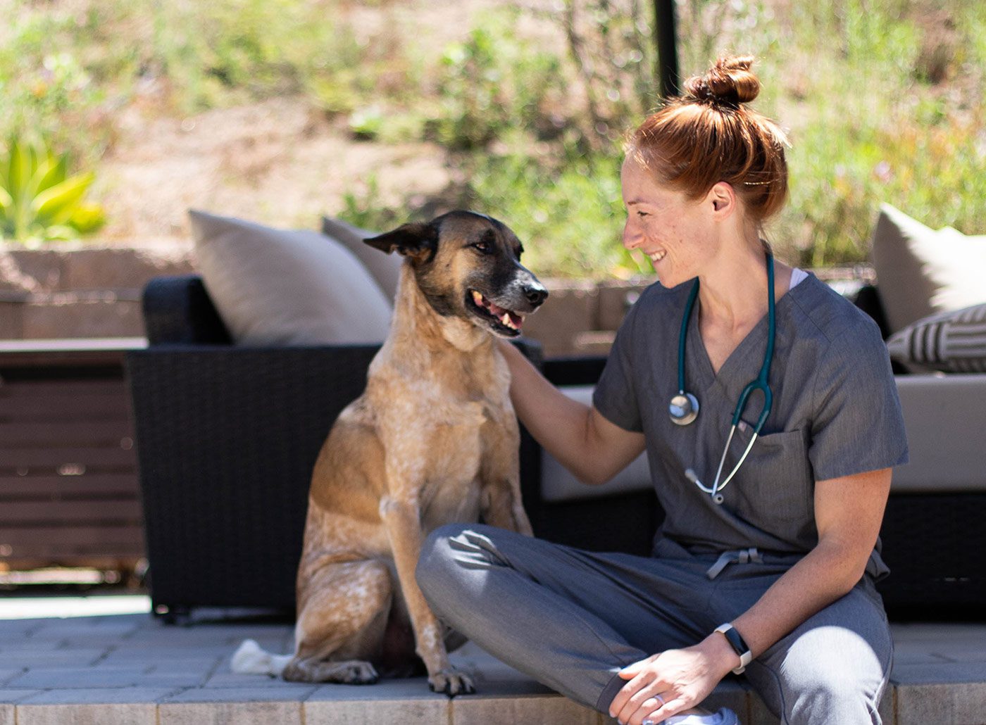 Elise Dakoda with Lulu the dog