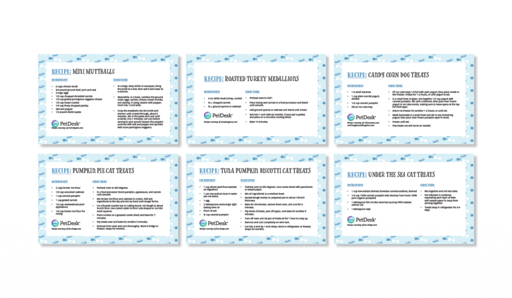 PetDesk's Pet Recipe Cards