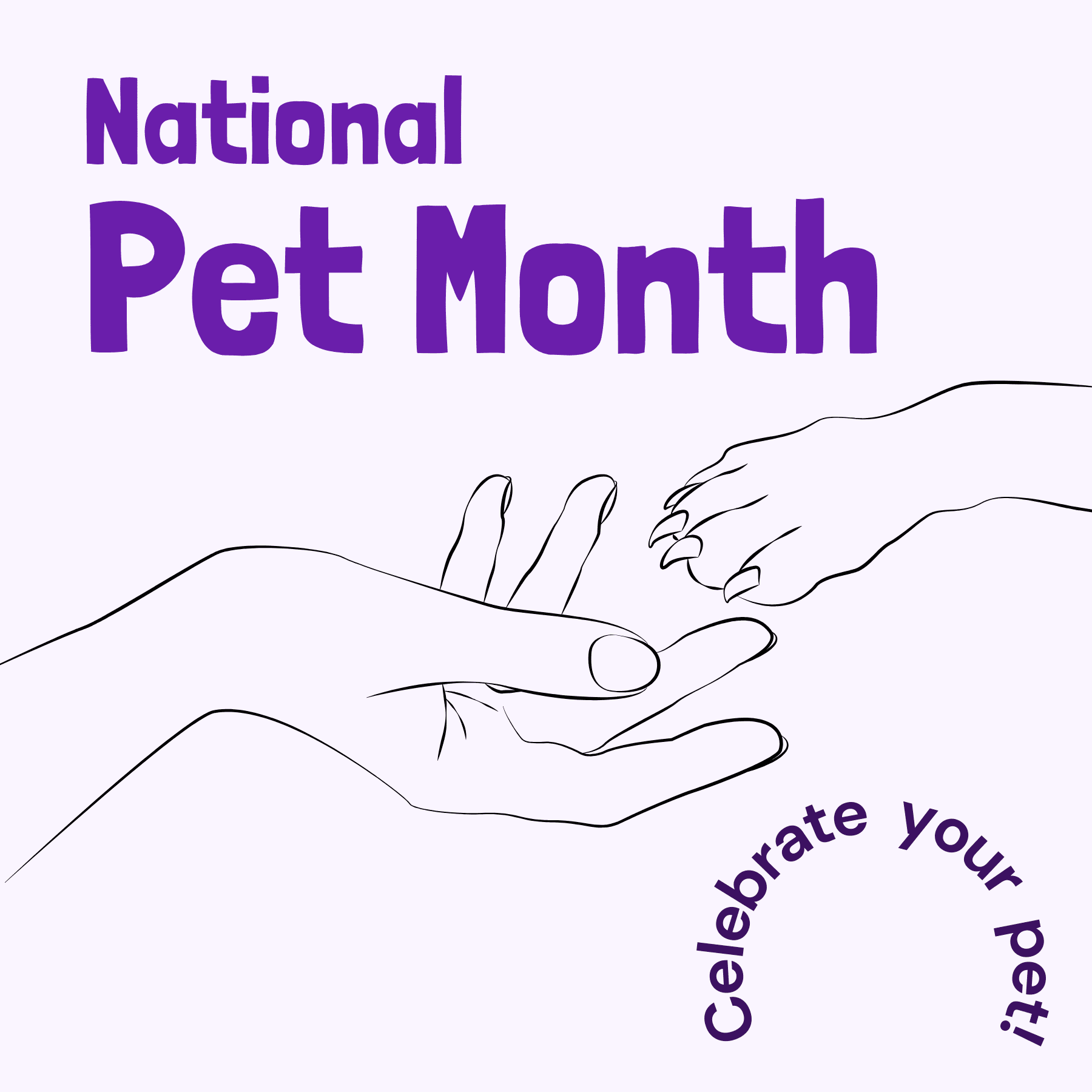 10 National Pet Month Social Graphic