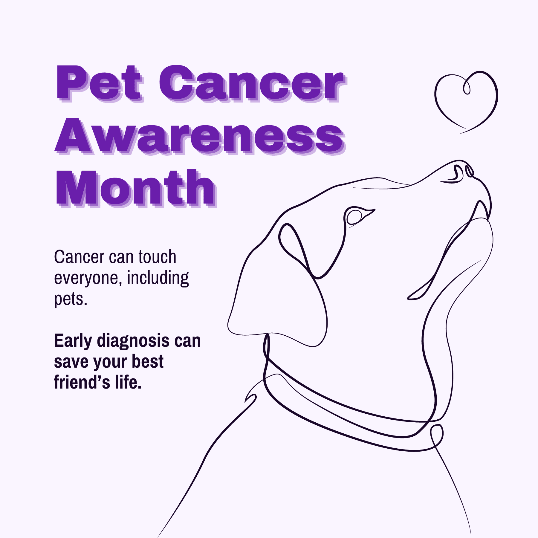 11 Pet Cancer Awareness Month Social Graphic