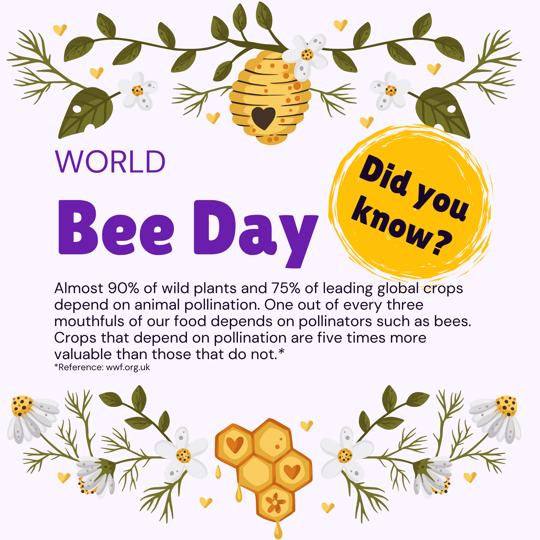 12 World Bee Day Social Graphic