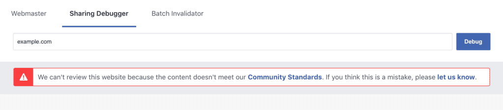 Facebook-Debugger-example Facebook Debugger