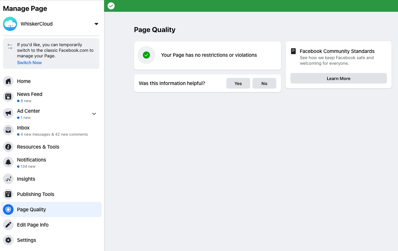 Facebook-Page-Quality Facebook Page Quality