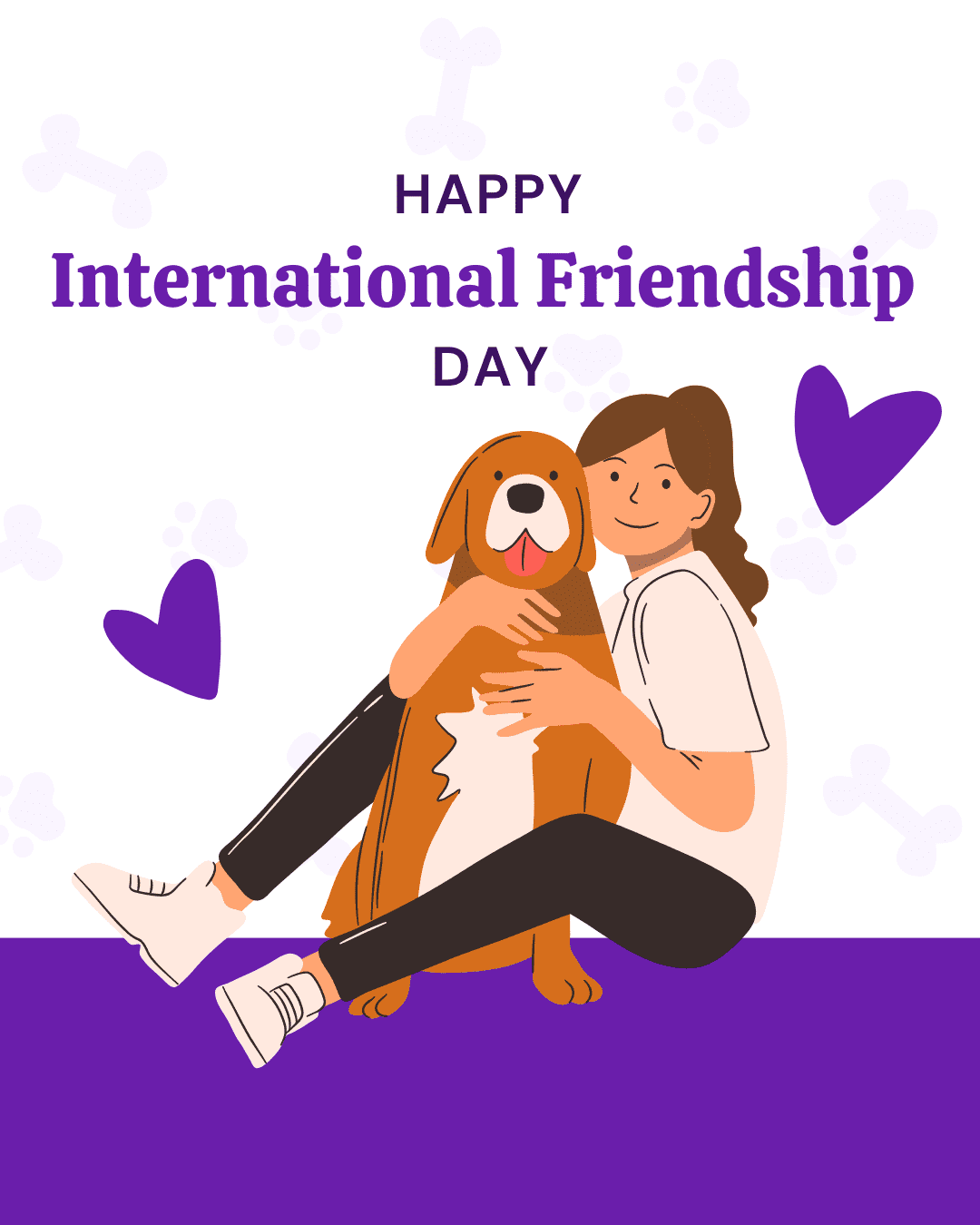 International friendship day social graphic