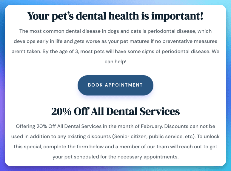 Dental-Special-Funnel Dental Health Funnel Screenshot