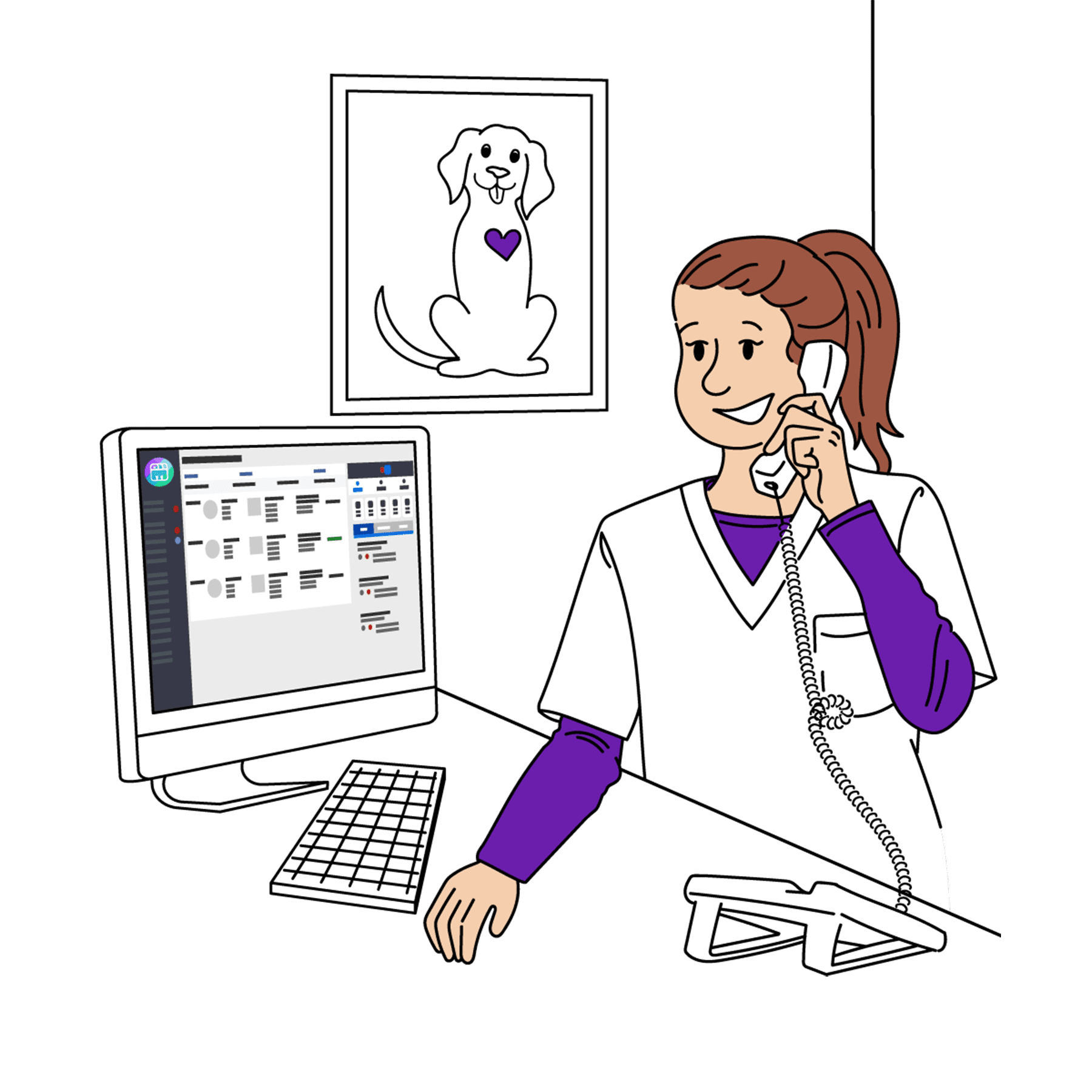 Enjoy more time and less calls with the industry’s only veterinary-specific Smart VoIP phone system that syncs with your practice information management system (PIMS), improving team efficiency and creating a personalized client experience.