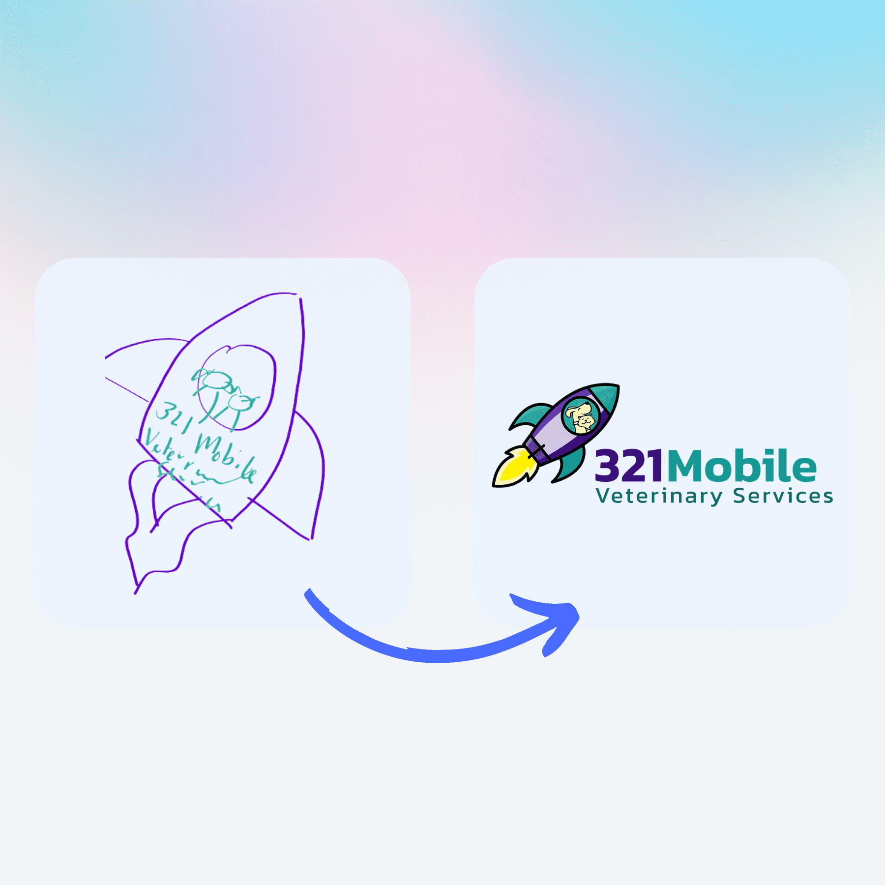 Sample of a logo design from start to finish 