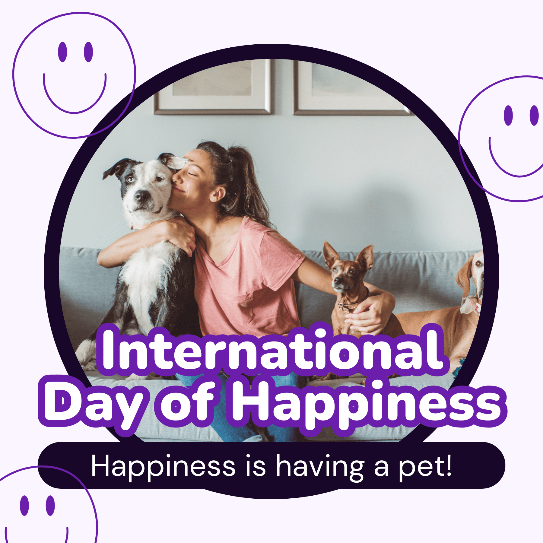 International Day of Happiness social graphic