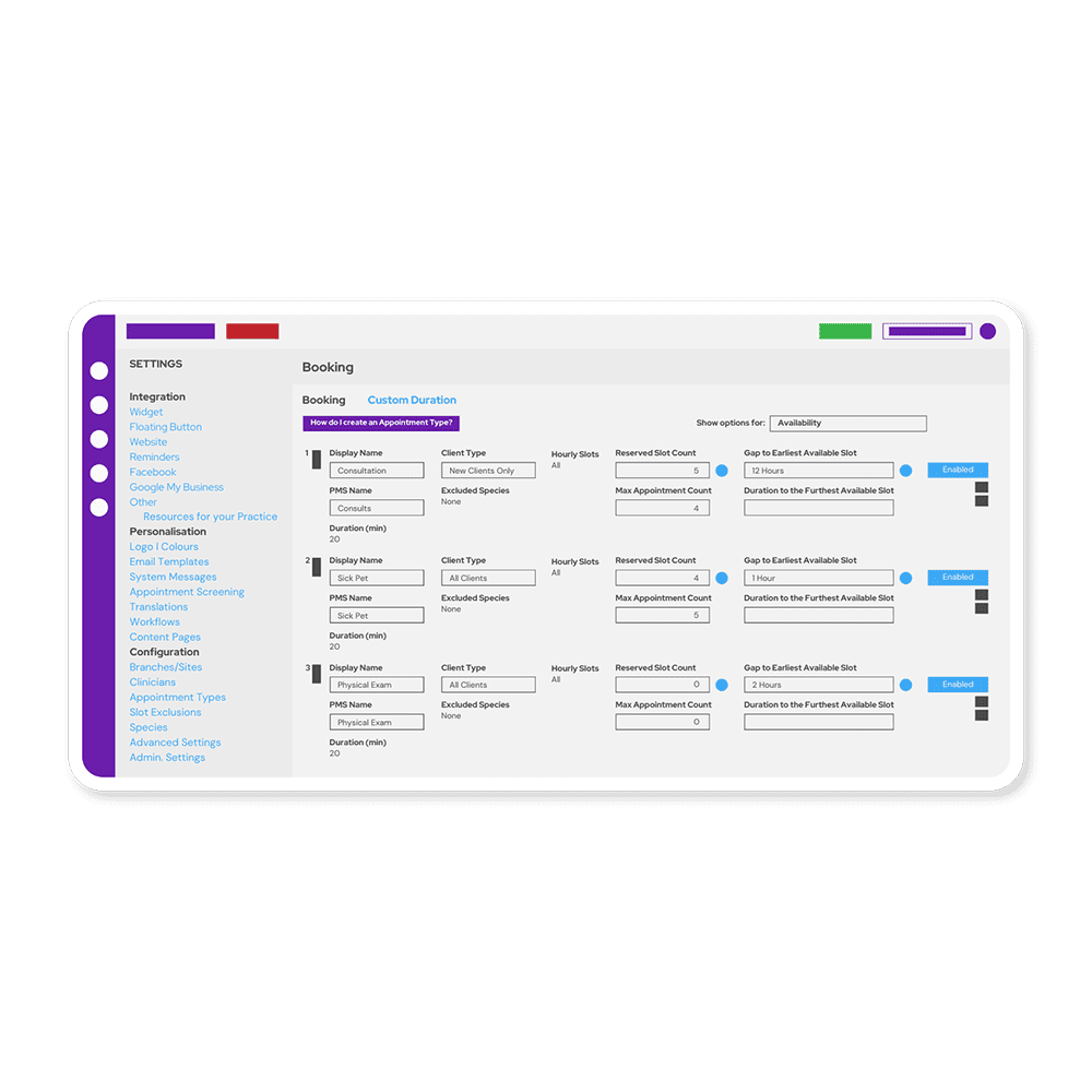 Customization Booking Customizations