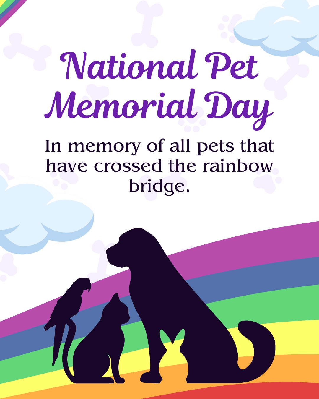 National Pet Memorial Day Social Graphic