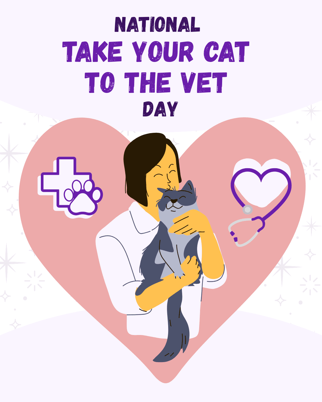15 National Take Your Cat to the Vet Day Social Graphic
