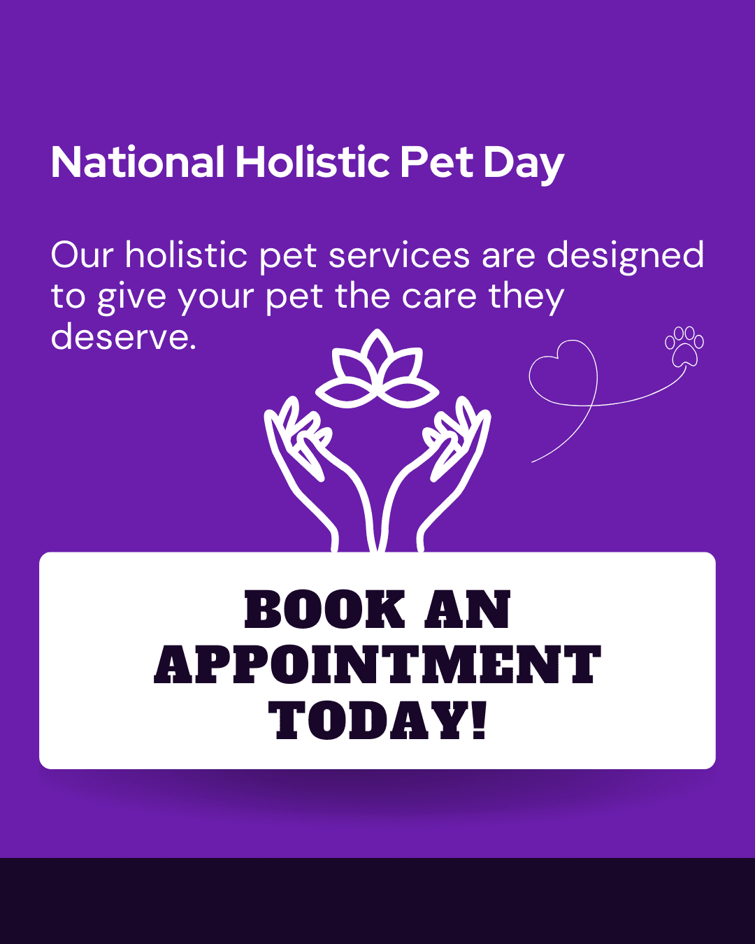 9 National Holistic Pet Day Social Graphic