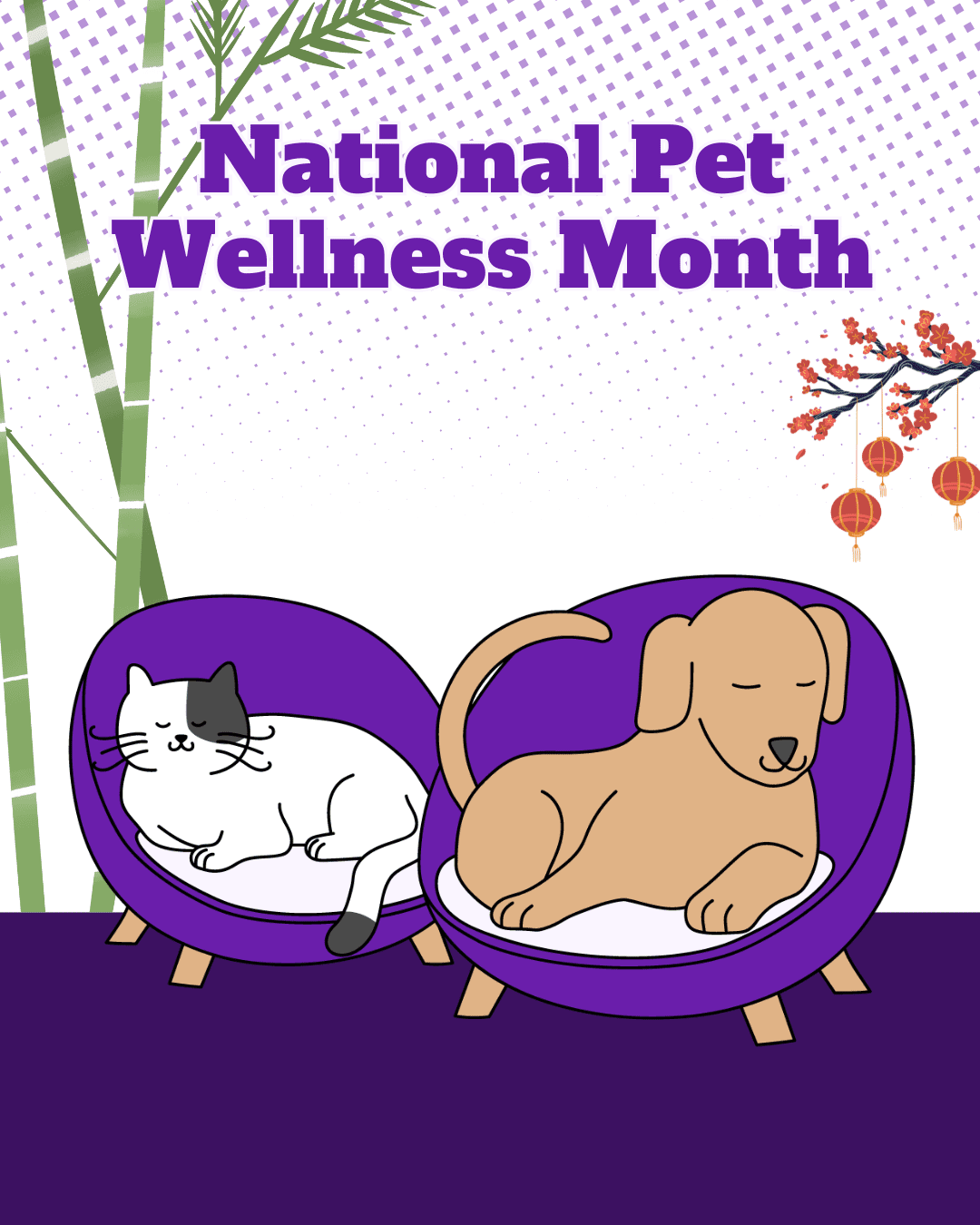 National Pet Wellness Month social graphic