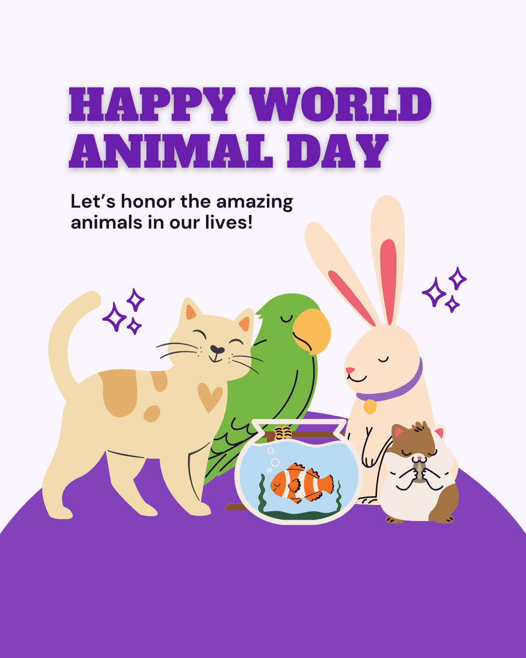 Happy World Animal Day social group