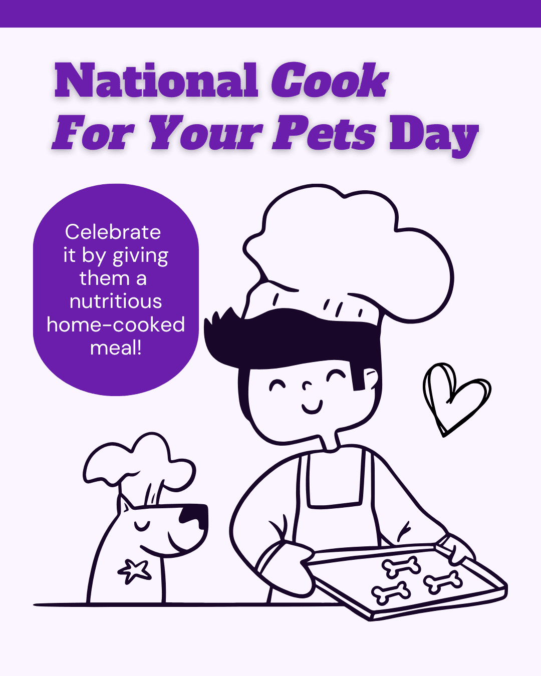 3 National Cook for your Pet Day Social Graphic