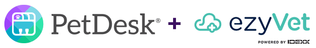 PetDesk and ezyVet logos